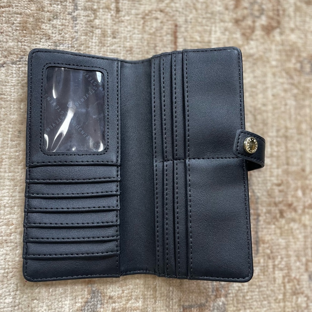 Steve Madden Black Clutch Wallet with Gold Accent - Picture 9 of 9